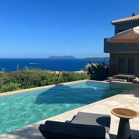 Arkoudi With Sea View Pink Pong Table Field Of Petanque And Cinema Villa Sivota (Lefkada)